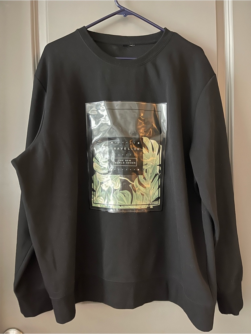 H&M Black Crewneck Sweatshirt limited edition TRAVELLER the new world order L